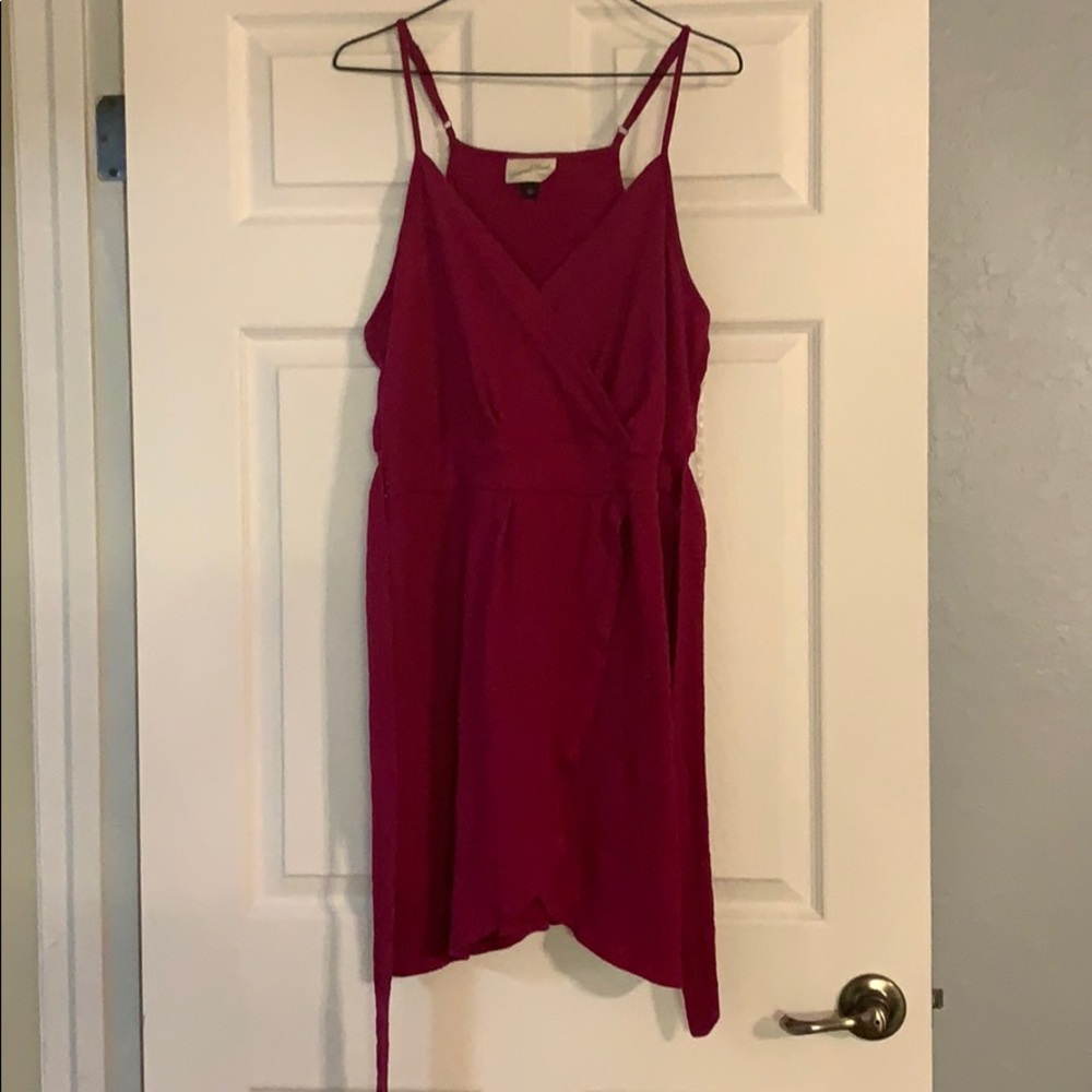 Pretty, dark pink wrap dress